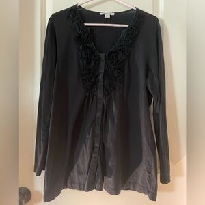 Coldwater Creek Black Long Sleeve Top